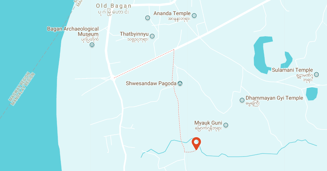 Map to Pagoda 1311 in Bagan (Myanmar)